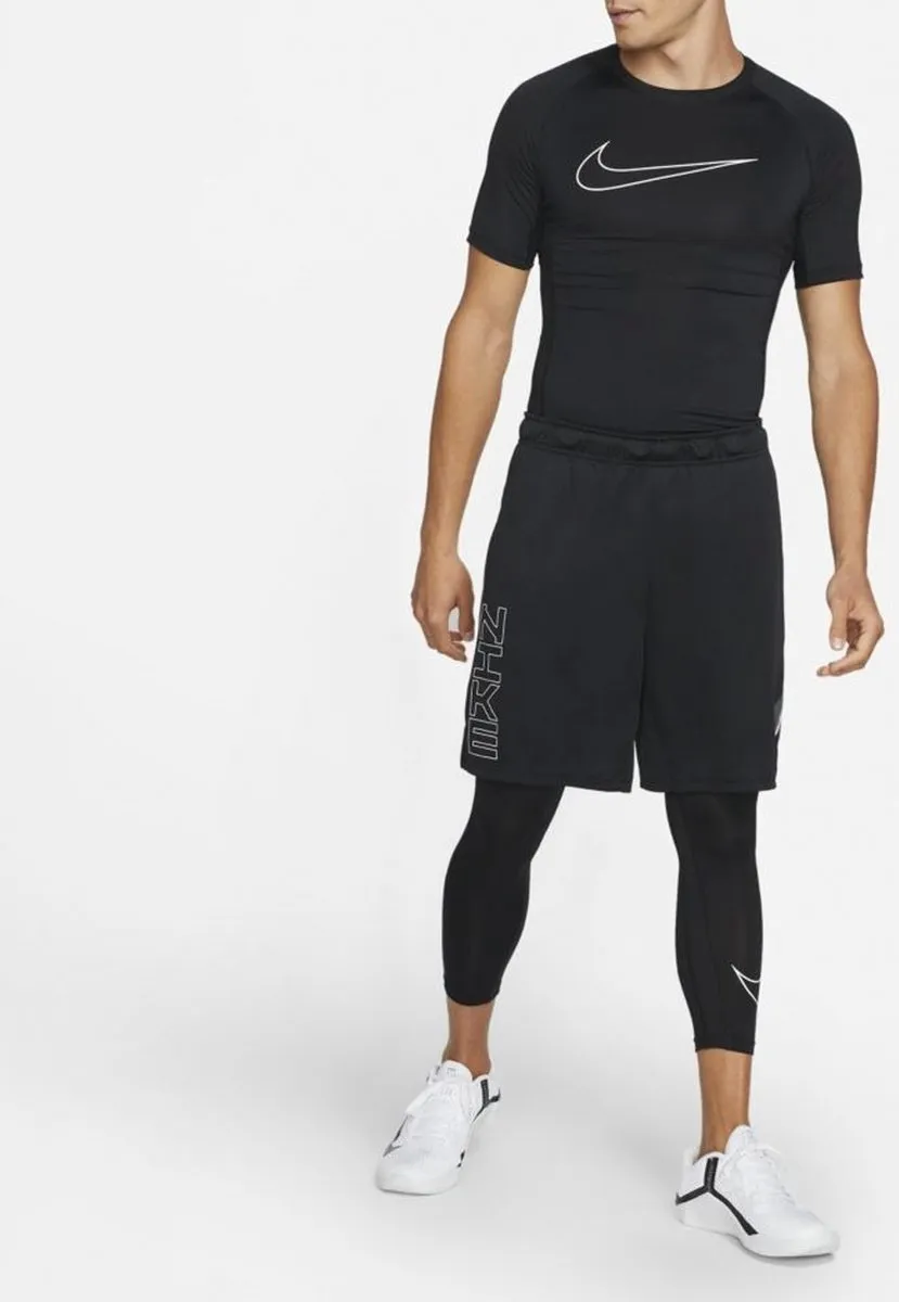 Nike Pro Dri-FIT Sportshirt DD1992-010 - XXL - Zwart