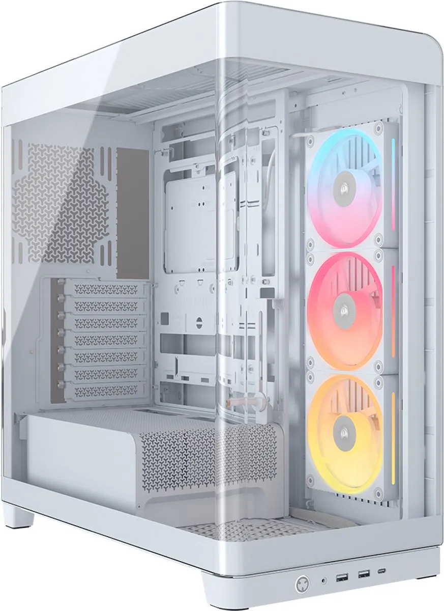 Corsair FRAME 4500X LX-R ATX Behuizing - Wit - 3x LX120-R ARGB Ventilatoren