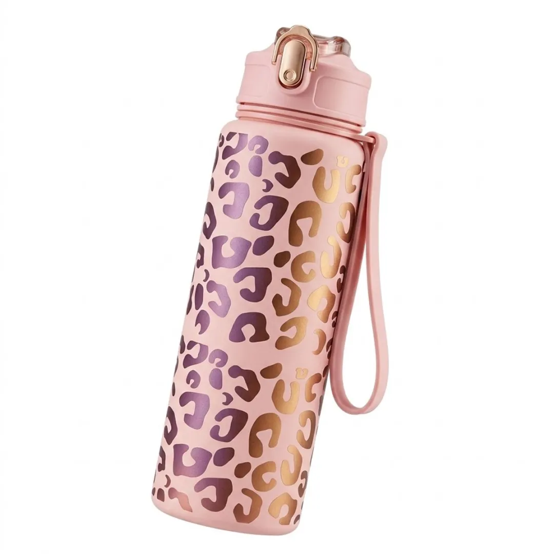 NUVEX Roze Goud Luipaard Waterfles 740ml