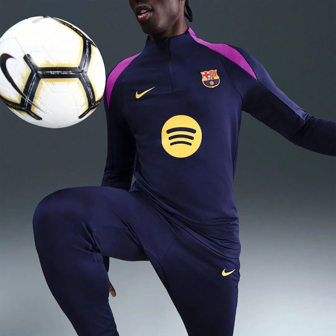 Nike Barcelona Dri-FIT Strike Sportshirt - XL - Donkerblauw/Geel/Paars