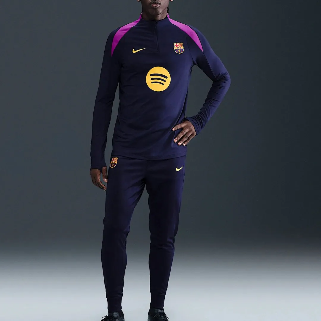 Nike Barcelona Dri-FIT Strike Sportshirt - XL - Donkerblauw/Geel/Paars
