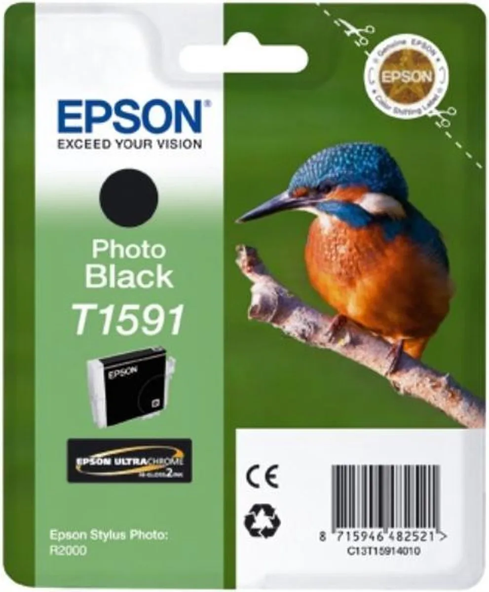 Epson T1591 Inktcartridge Foto Zwart