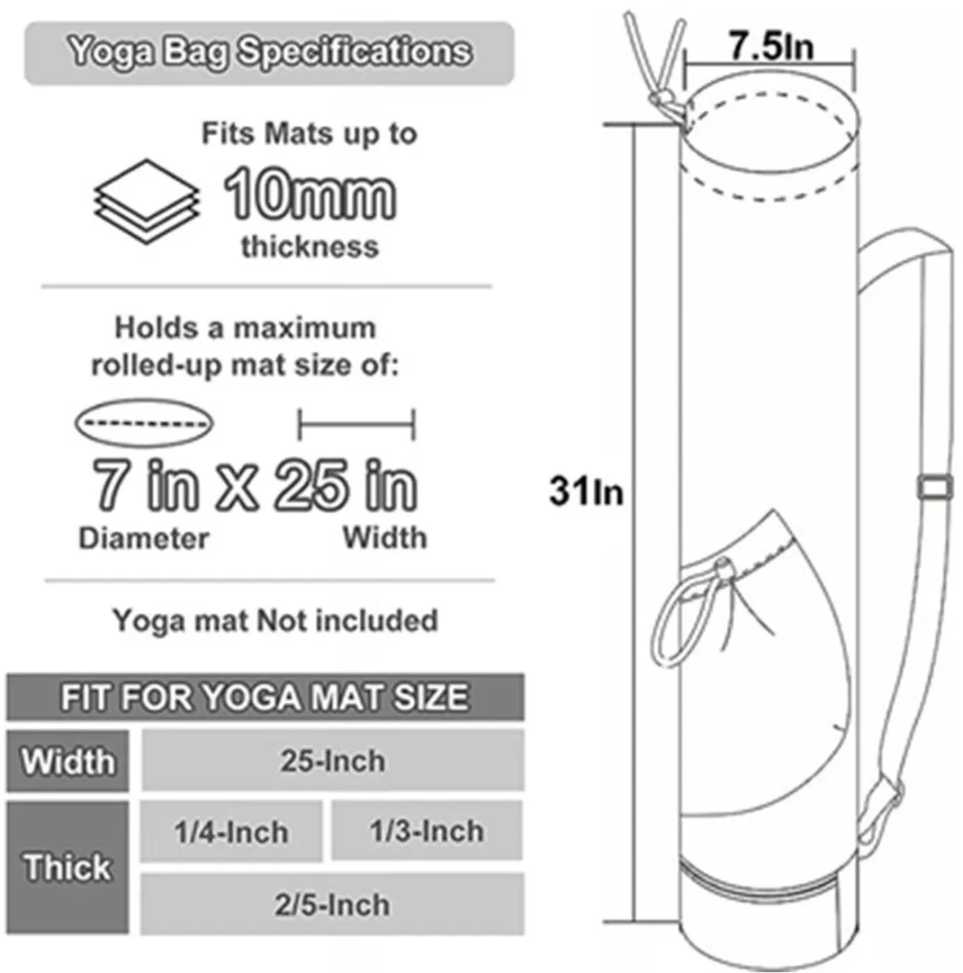 ECTEATOY Yogamat Opbergtas Roze - 4 Vakken - afbeelding 6 van 6