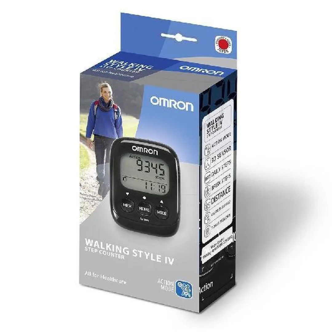 Omron Walking Style IV Stappenteller - Zwart