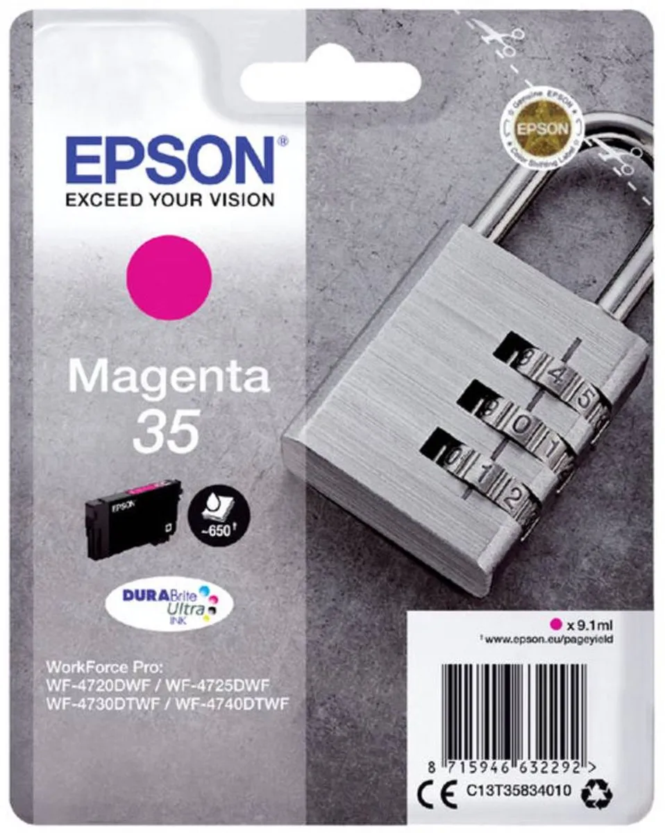 Epson 35 C13T35834010 Magenta Inktpatroon - 9.1 ml