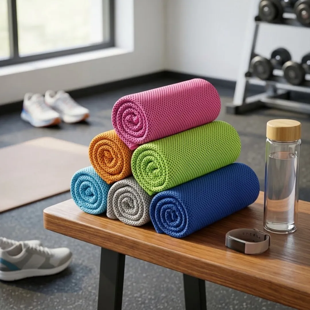 NuveX Sport Handdoekset 6-delig - Roze/Blauw/ Groen