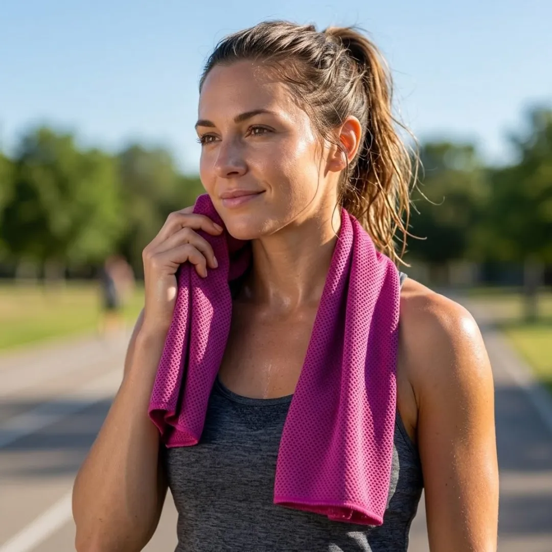 NuveX Sport Handdoekset 6-delig - Roze/Blauw/ Groen