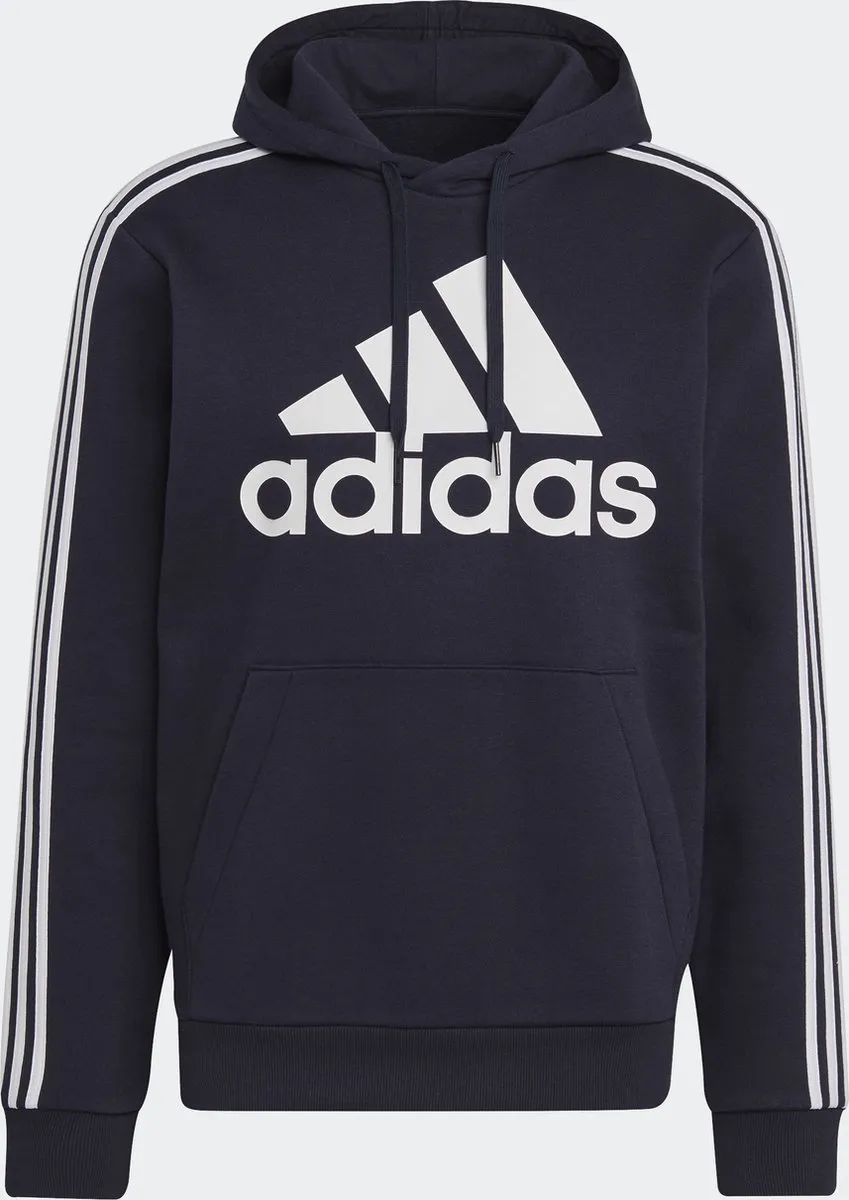 adidas Essentials Fleece Hoodie 3-Stripes - M - Blauw