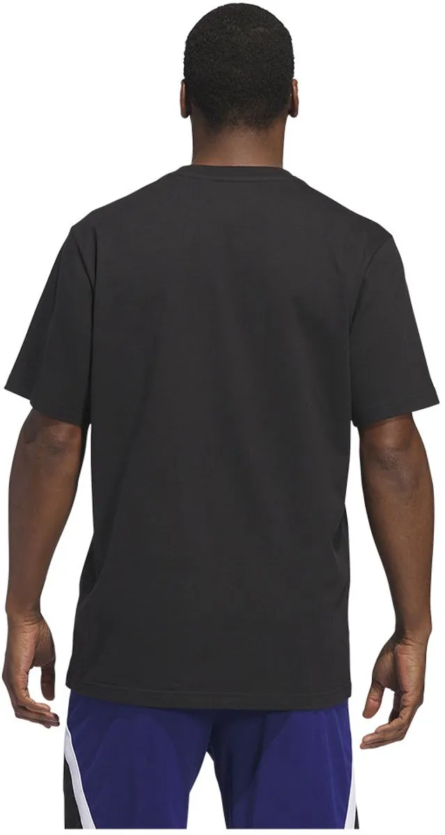 Adidas Worldwide Hoops T-shirt - Zwart XL