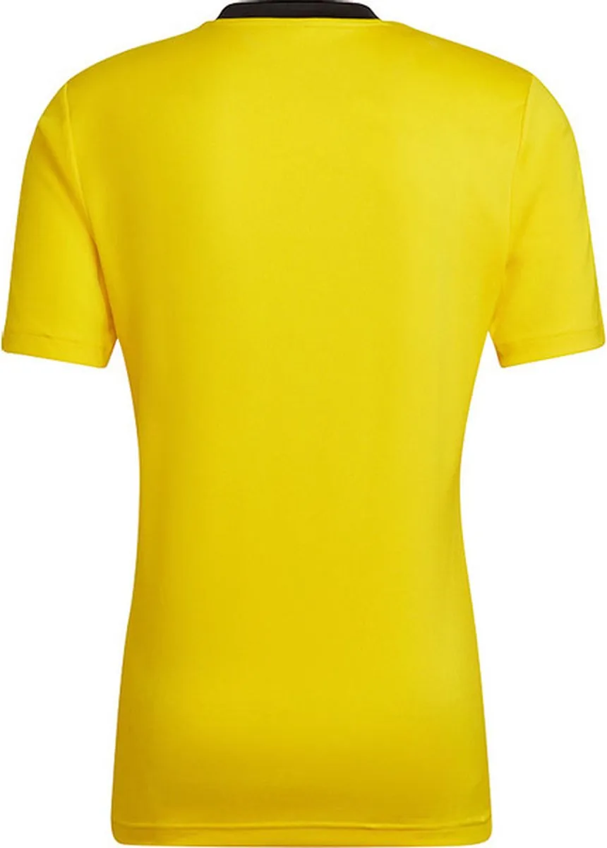 Adidas Entrada 22 Shirt Korte Mouw Heren - Geel/zwart XXL