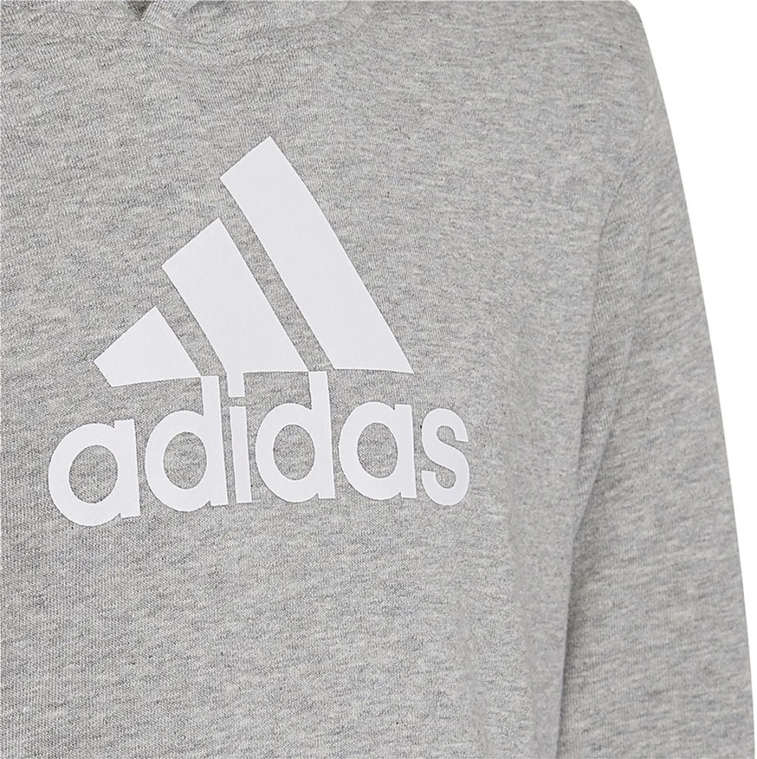 Adidas Colourblock Hoodie Kinderen 128cm - Grijs-Zwart