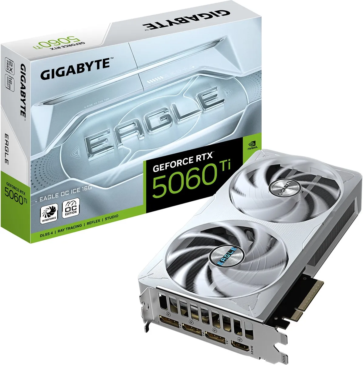 Gigabyte GeForce RTX 5060 Ti Eagle OC Ice 16G - GV-N506TEAGLEOC ICE-16GD - Wit