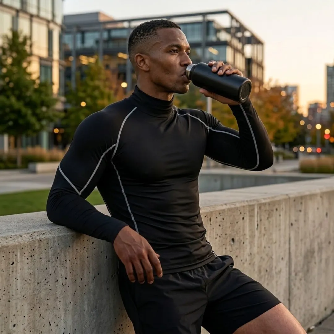 NuveX Compressie Fitnessshirt Donkergrijs M