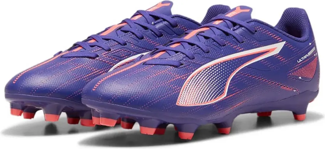 PUMA Ultra 5 Play Voetbalschoenen FG/AG - 45 - Paars/ Oranje/Wit