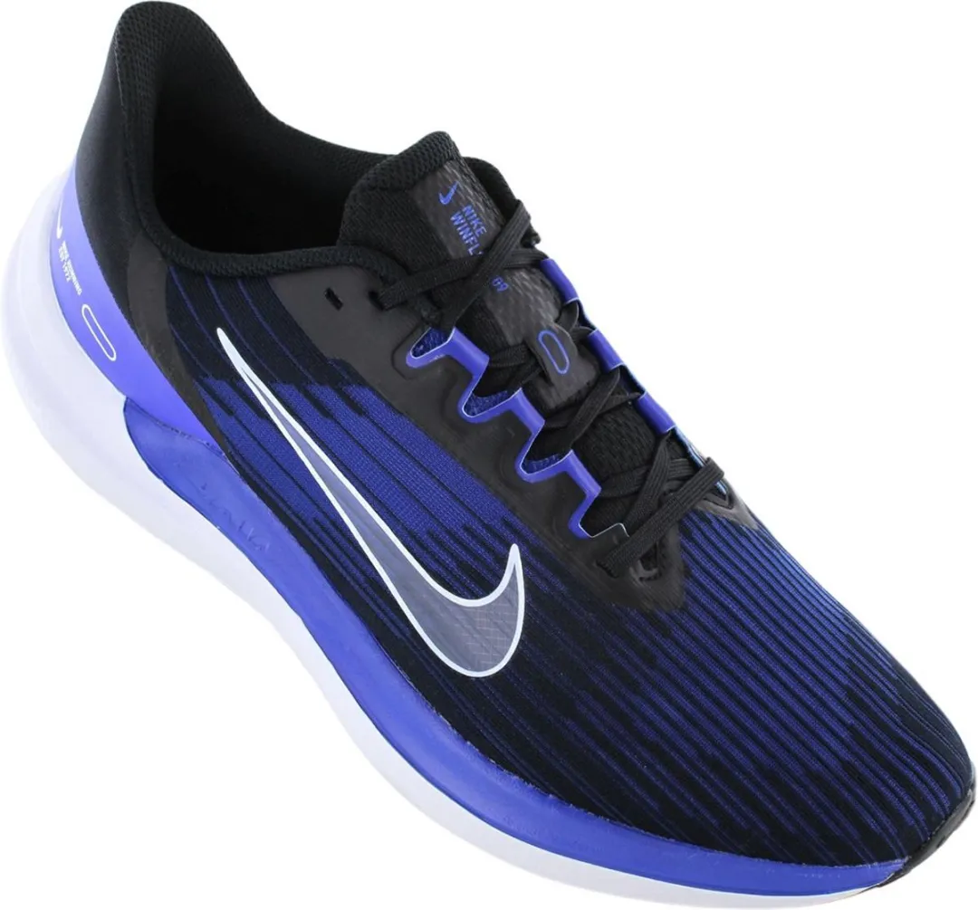 Nike Air Winflo 9 Hardloopschoenen DD6203-004 - Zwart-Blauw