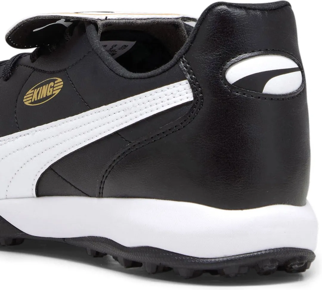 PUMA King Top TT Sportschoenen - Maat 43 - Zwart/Wit/Goud