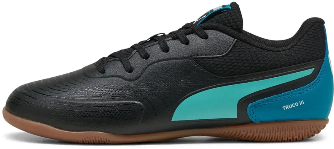 PUMA Truco III Jr Zaalschoenen - 37 - Zwart/Aquatic/Tropical Blue