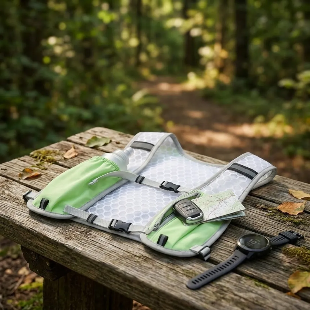 NUVEX Reflecterend Hardloopvest Wit Groen - One Size
