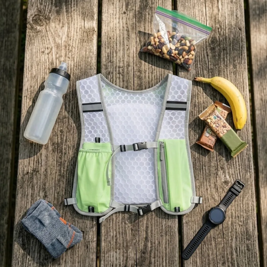 NUVEX Reflecterend Hardloopvest Wit Groen - One Size