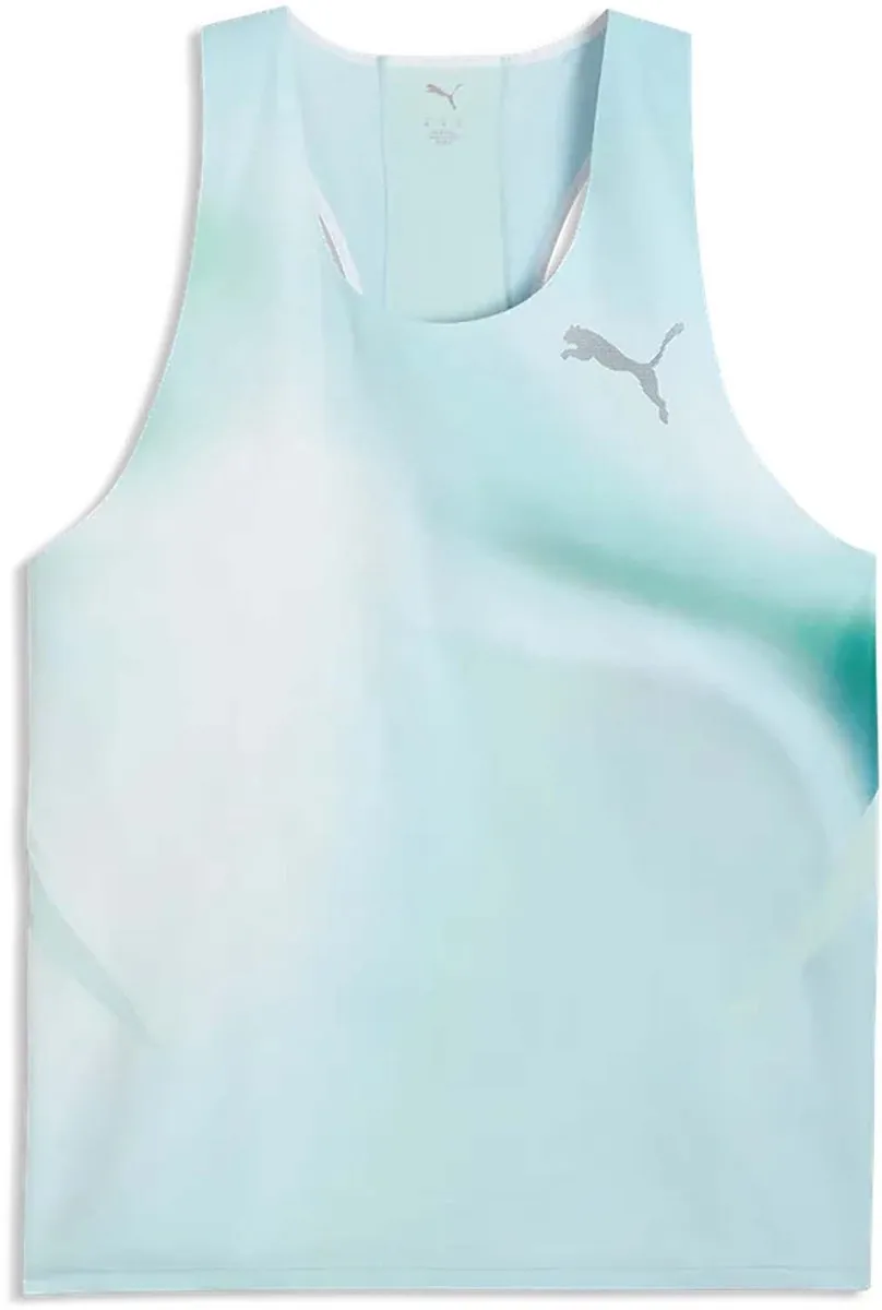 PUMA Lightspeed Ultraweave Graphic Singlet M - Lichtblauw