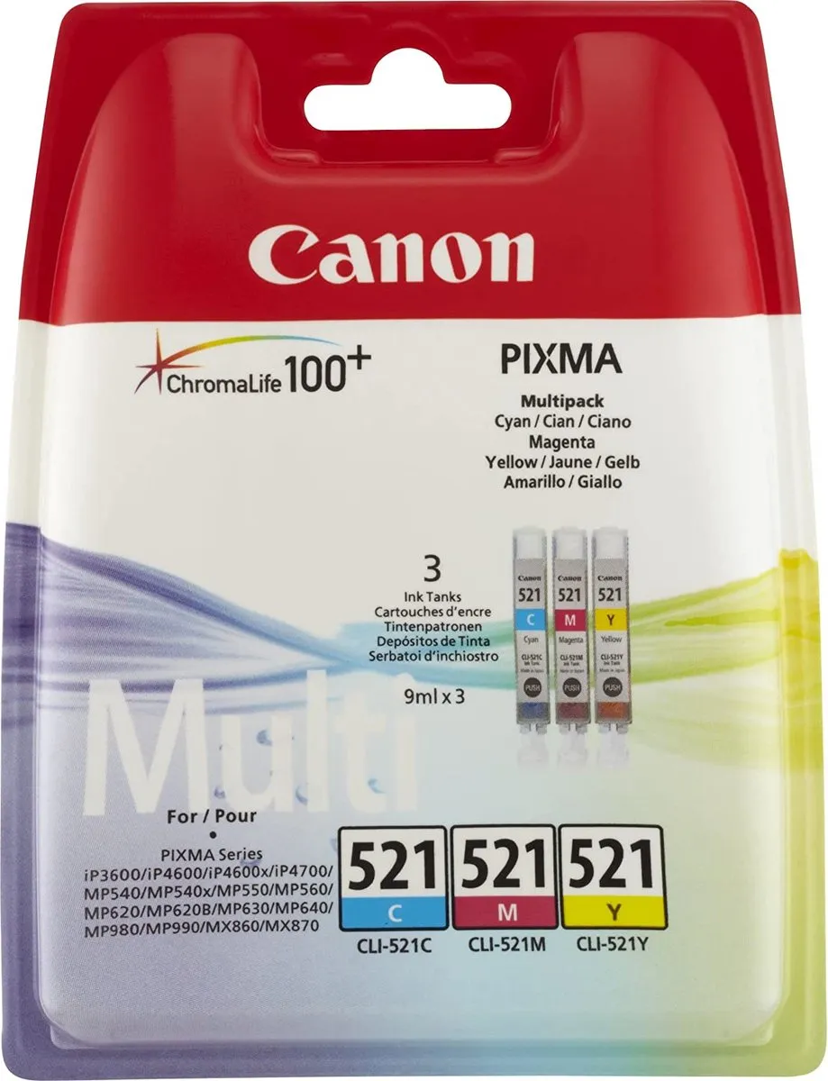 Canon CLI-521C/M/Y Inktcartridge
