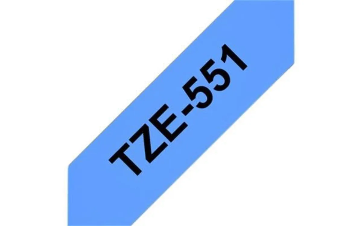 Brother TZE551 Tape 24mm - Zwart op blauw - 8m - afbeelding 6 van 6