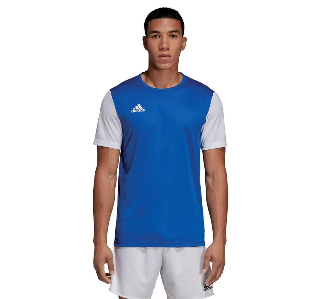adidas Estro 19 Sportshirt 140 - Blauw/Wit