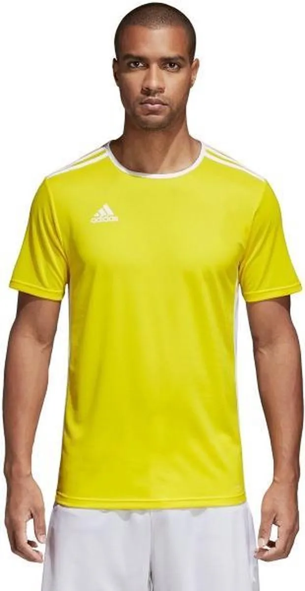 Adidas Entrada 18 Shirt Korte Mouw Kinderen 164 - Geel/Wit - afbeelding 6 van 6