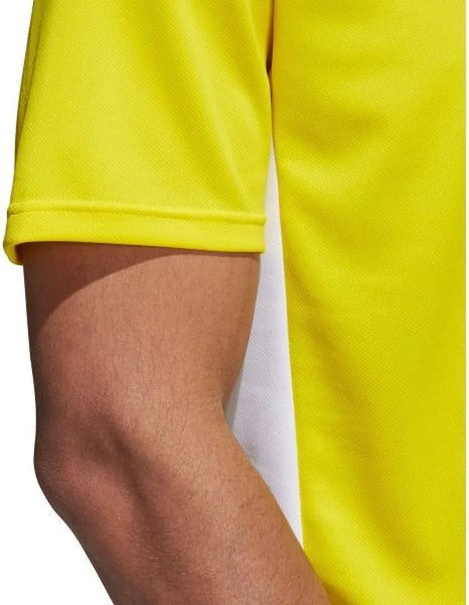 Adidas Entrada 18 Shirt Korte Mouw Kinderen 164 - Geel/Wit