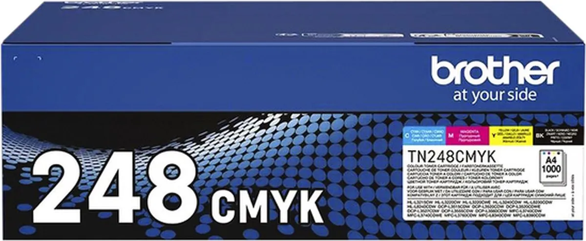 Brother TN248VAL Toner - 4 Stuks (Cyaan/Magenta/Geel/Zwart)