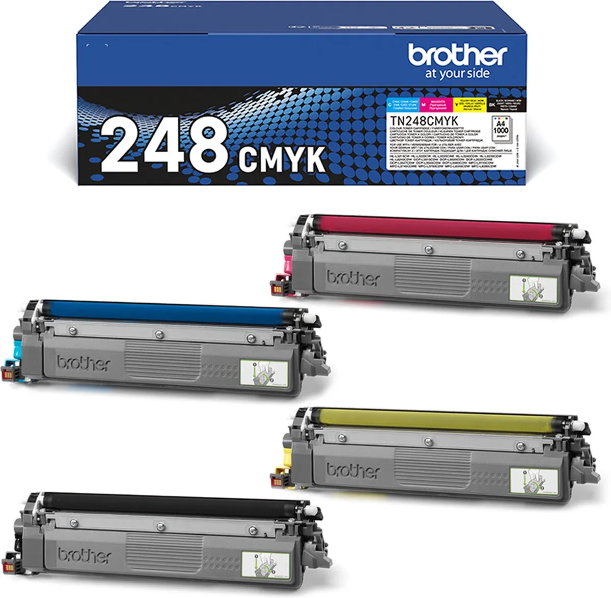 Brother TN248VAL Toner - 4 Stuks (Cyaan/Magenta/Geel/Zwart)