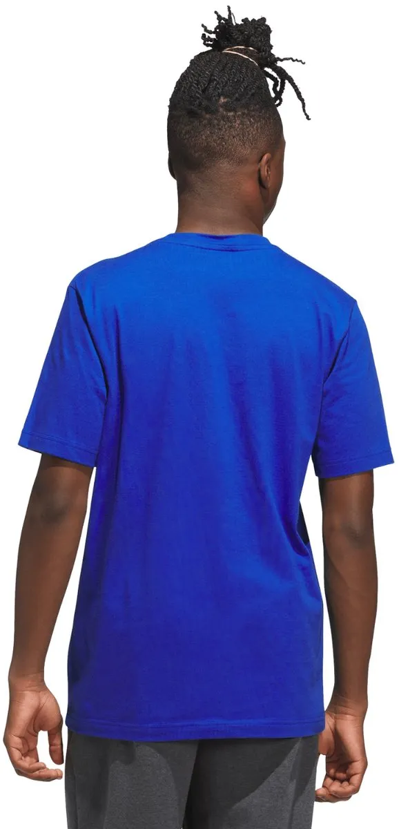 Adidas Heren T-shirt Varsity Crest - L - Blauw