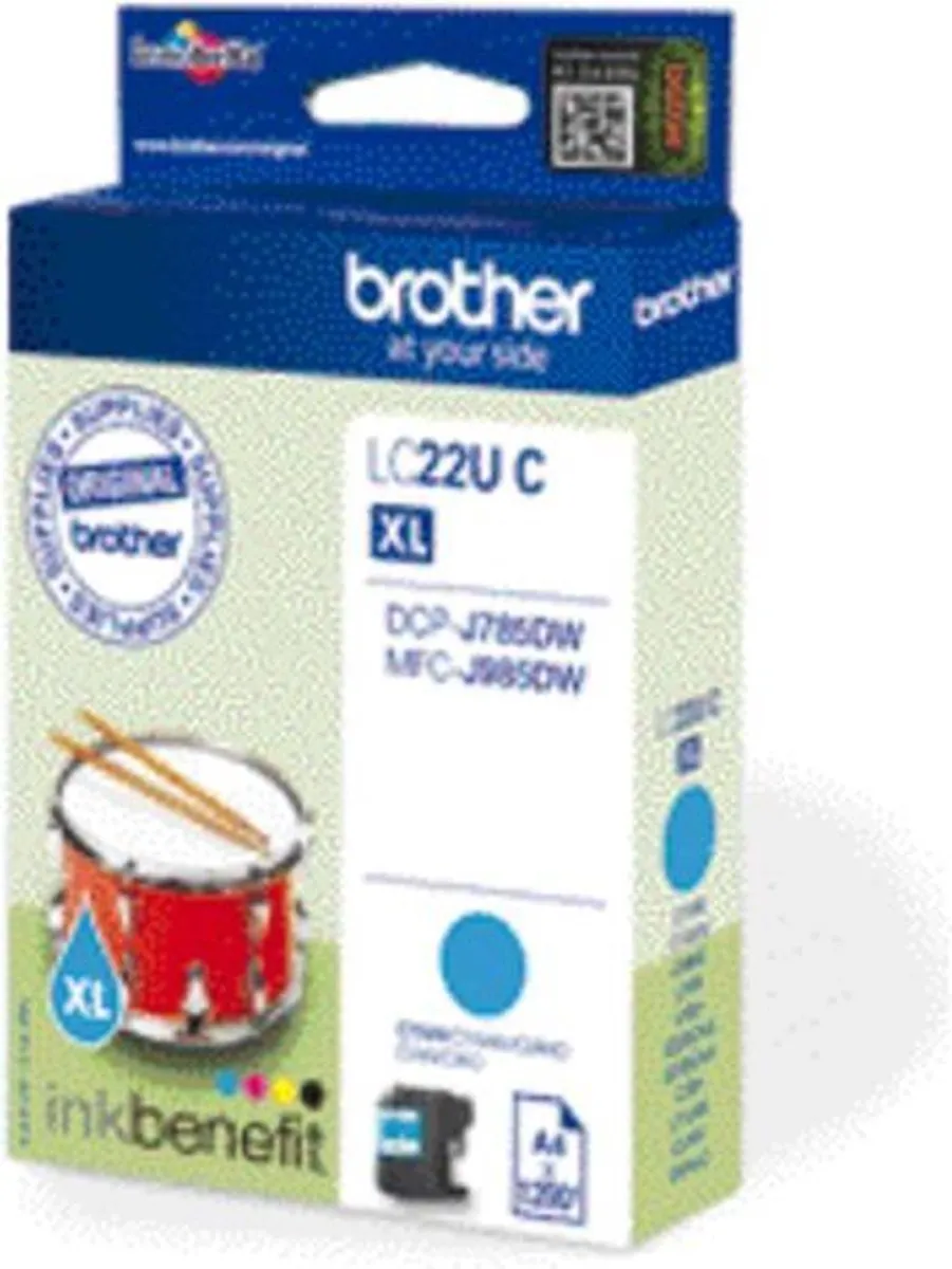Brother LC-22U C XL Inktcartridge - Cyaan - afbeelding 5 van 6