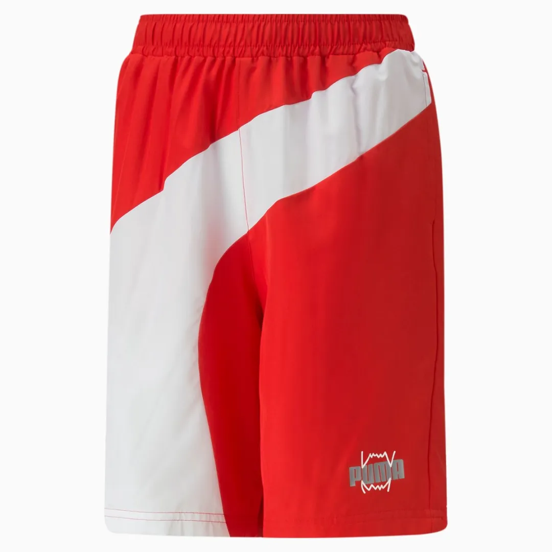 PUMA Basketball Clyde Korte Broek - 152/158 - Rood