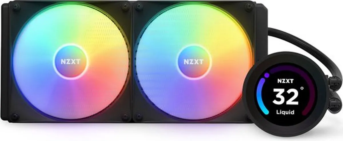NZXT Kraken Elite RL-KR28E-B1 Vloeistofkoeling 280mm - 2x F120P - RGB - Zwart