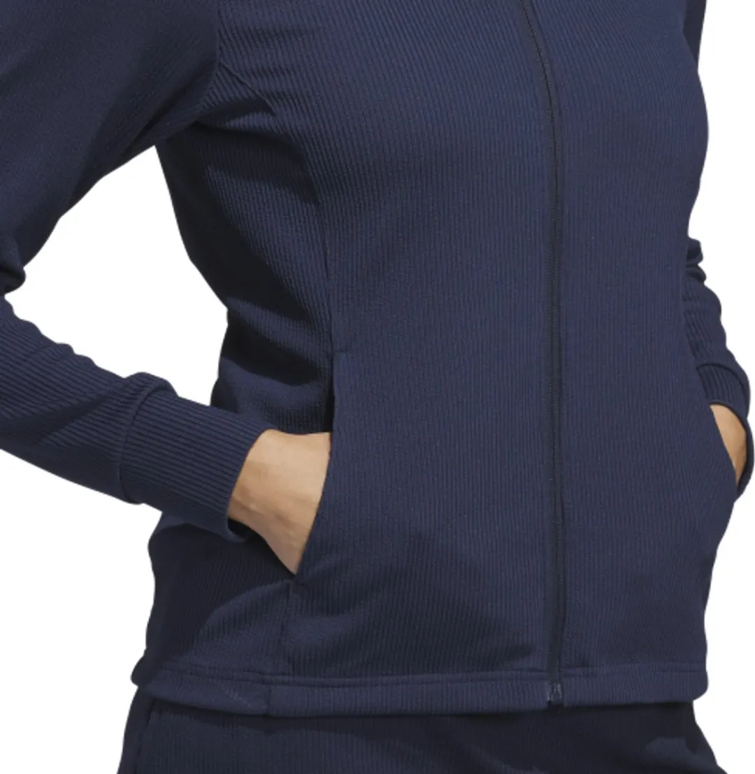 Adidas Dames W Textured Golfvest KC2073 - Navy