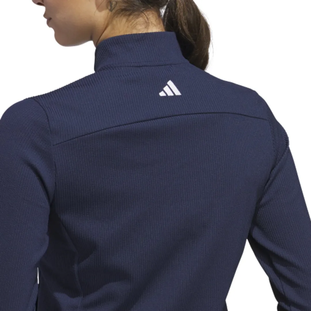 Adidas Dames W Textured Golfvest KC2073 - Navy