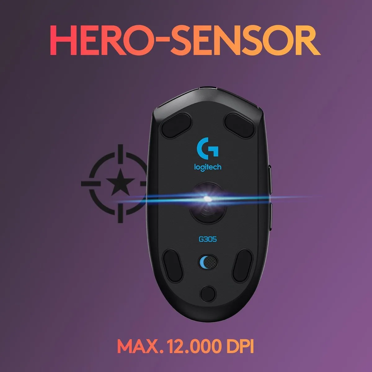 Logitech G G305 Lightspeed Draadloze Muis - Zwart