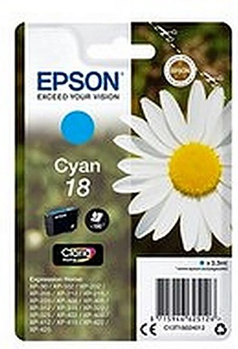 Epson T1802 Cyaan Inktcartridge - 180 pagina's