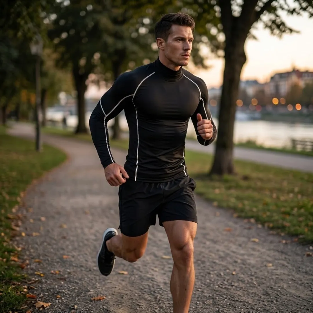 NUVEX Compressie Fitness Shirt Donkergrijs - Maat S