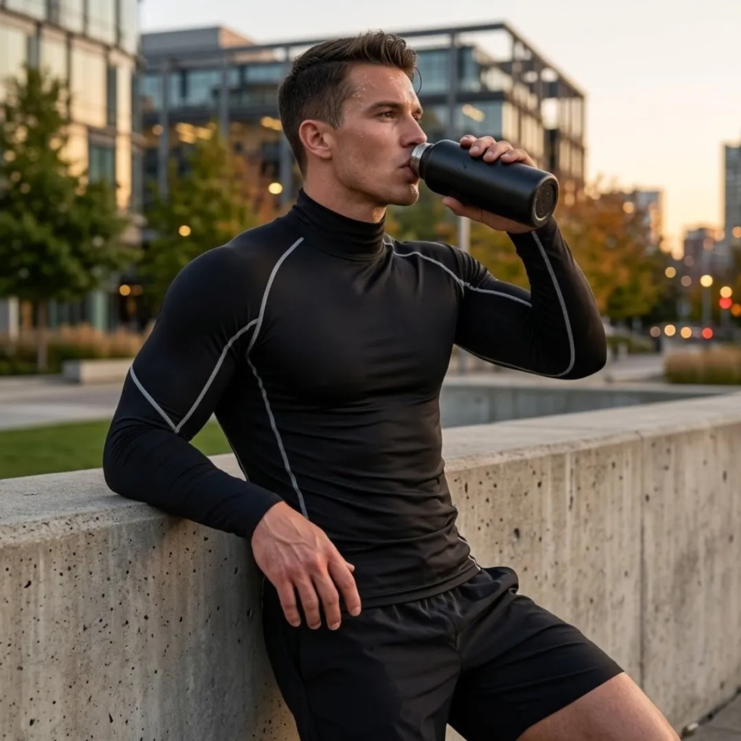 NUVEX Compressie Fitness Shirt Donkergrijs - Maat S