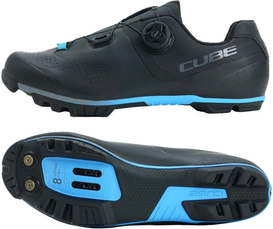 Cube Peak Pro MTB Fietsschoenen - Zwart/Blauw - Maat 42