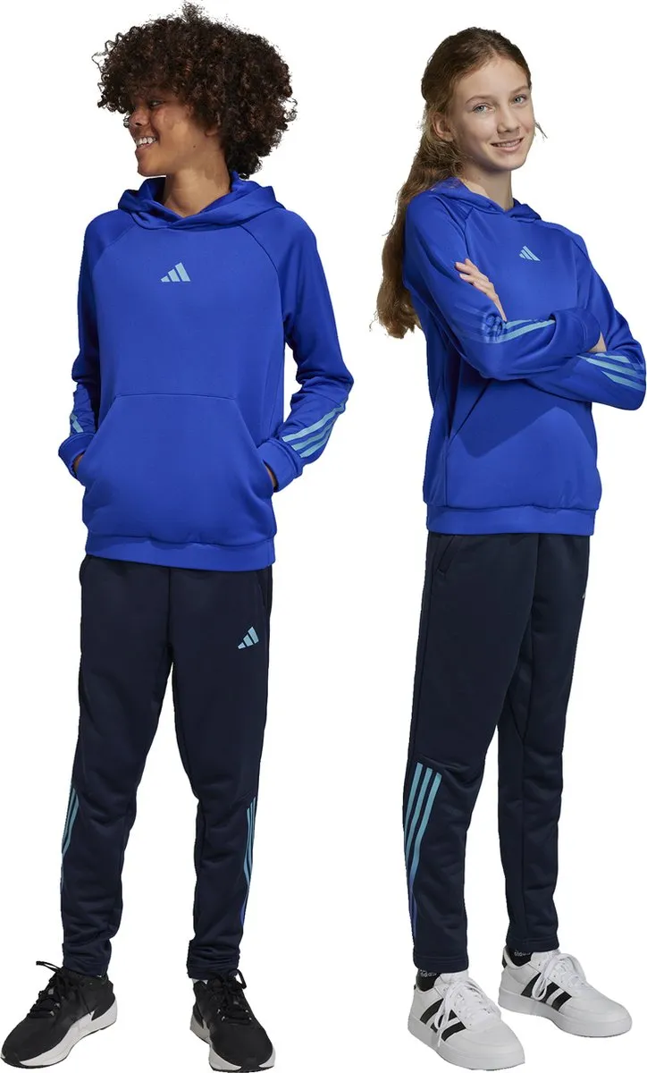 adidas Performance Train Icons AEROREADY 3-Stripes Knit Broek 164 - Blauw