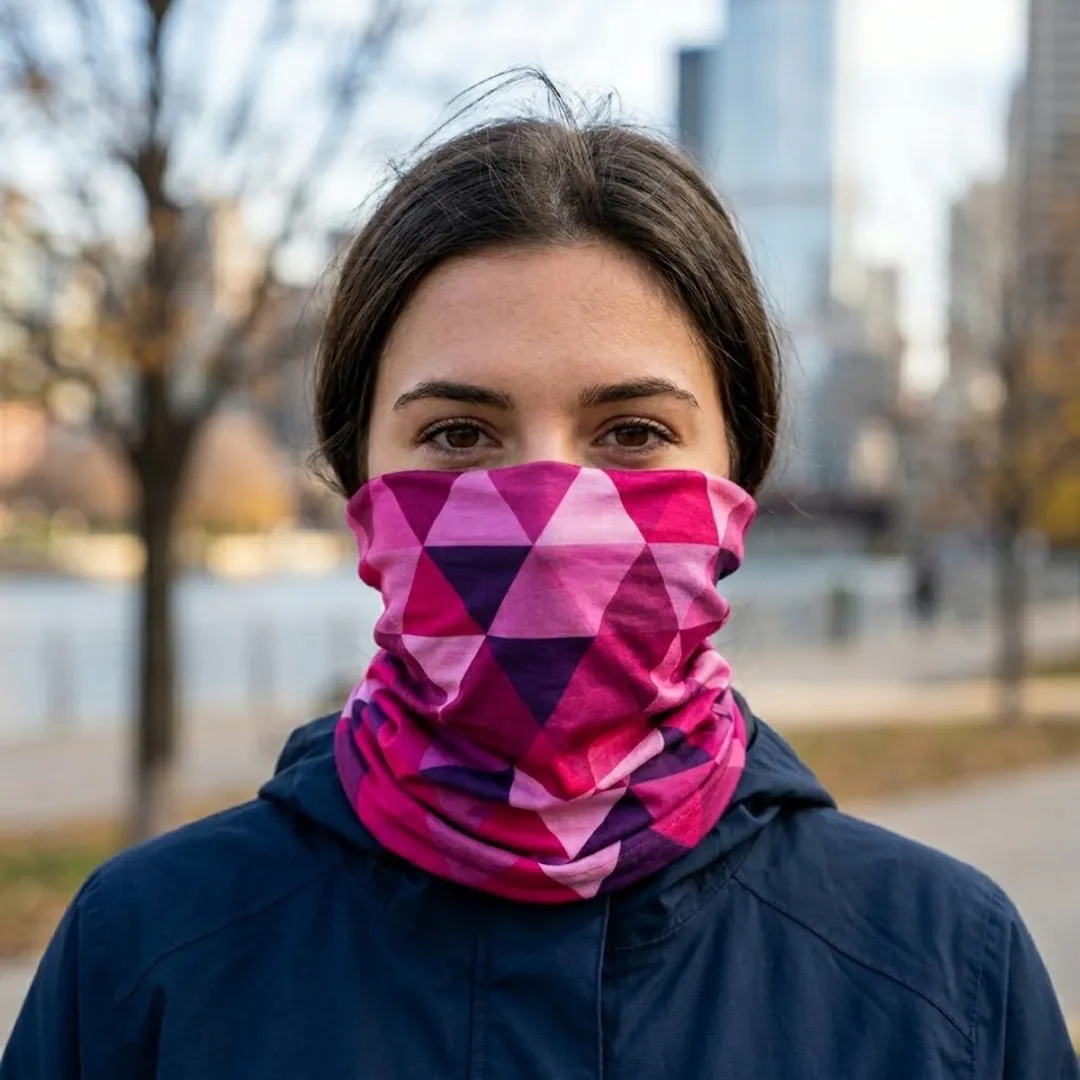 NuveX Multicolor Nekwarmer Set - 6 Stuks - Geometrisch Patroon
