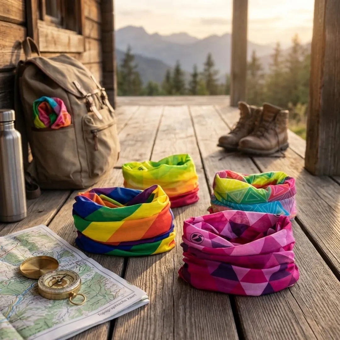 NuveX Multicolor Nekwarmer Set - 6 Stuks - Geometrisch Patroon