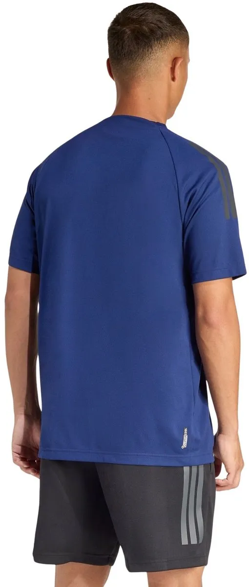 Adidas Sereno 3-Stripes Shirt Heren - S - Donkerblauw/Zwart
