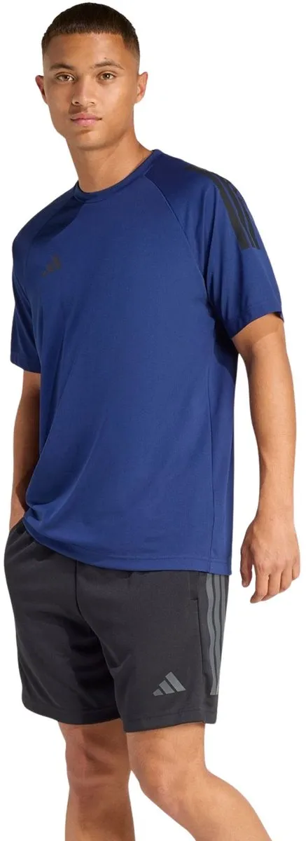 Adidas Sereno 3-Stripes Shirt Heren - S - Donkerblauw/Zwart