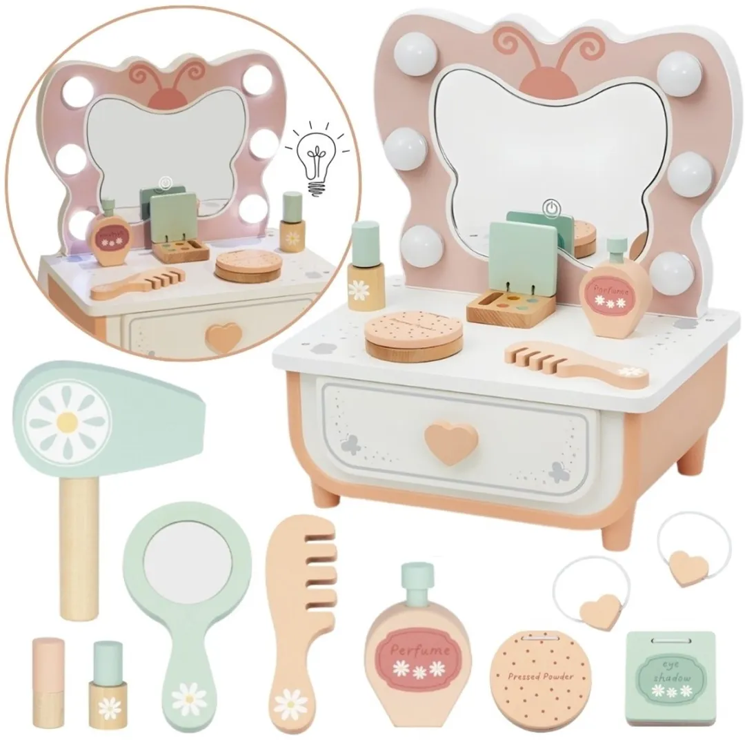 Tooky Toy Vlinder Kaptafel Accessoires Spiegel