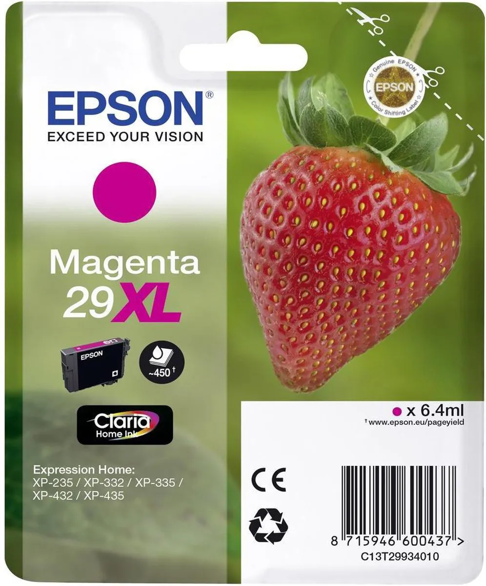 Epson 29XL Magenta Inktcartridge - 6,4ml
