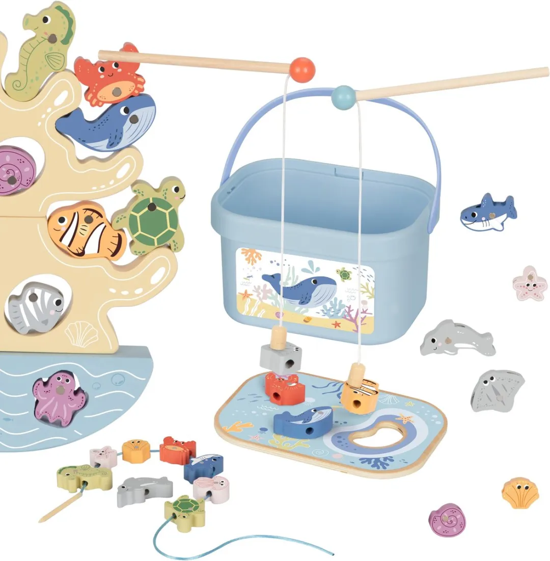 Tooky Toy Balanstoren Zeespeelgoedset